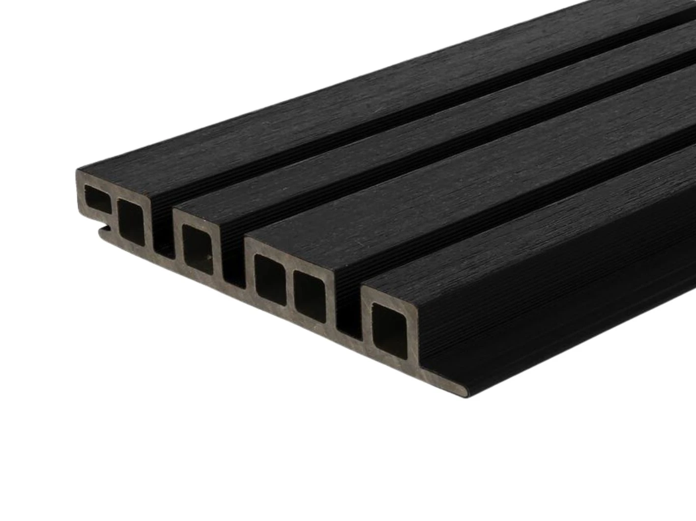 Composiet Rhombusprofielplank 2.5 x 19.6 cm (25 x 196 mm) Castellation 4325 Zwart - Lengte 290 cm - Afbeelding 1